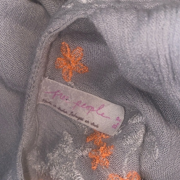 Free People Embroidered Oversized Tank Top size Small - Picture 8 of 9
